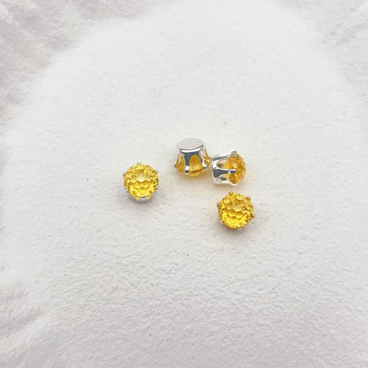 6mm Firework-Cut Prong Set CZ