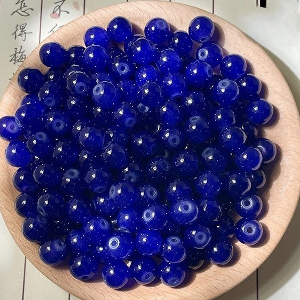 (200pcs)6/8/10/12mm Chalcedony Crystal Round Beads - Jade-like Series