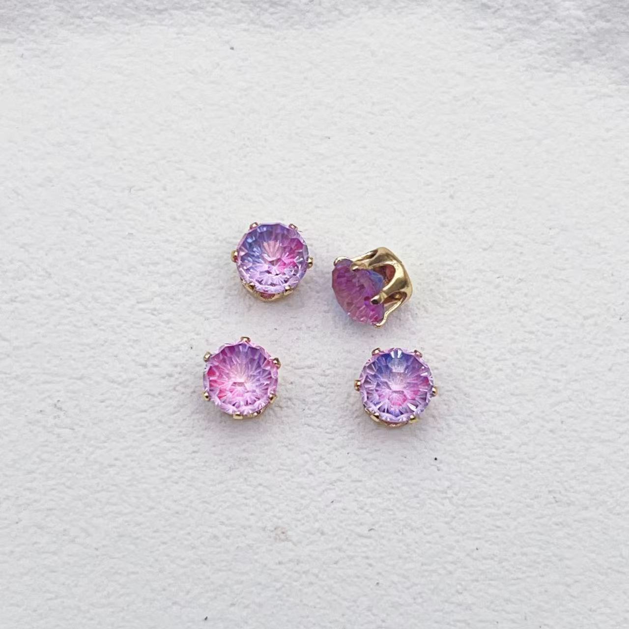 6mm Firework-Cut Prong Set CZ