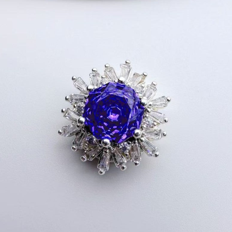 16mm Snowflake Zircon Spacer with Rose Cut Diamond
