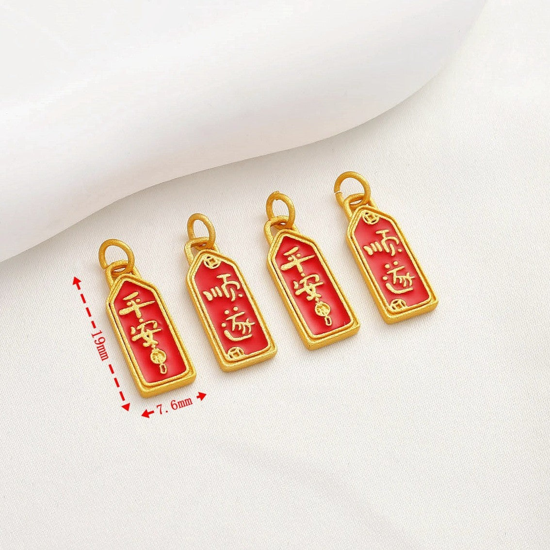 Sand Gold Ruyi Lock Butterlfy Bow Pendant