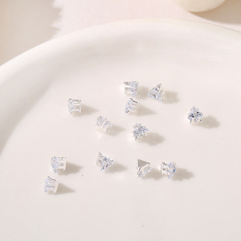 (100pcs)All Shape Geometric Zirconia Prong-Set CZ