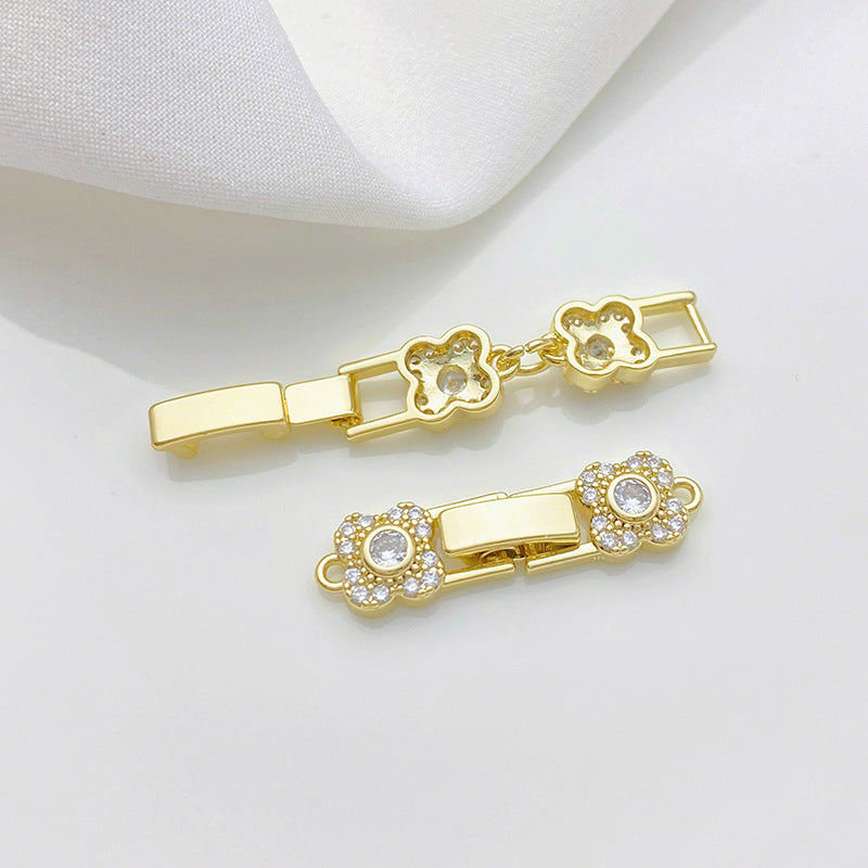 Floral Zircon Closure Connector