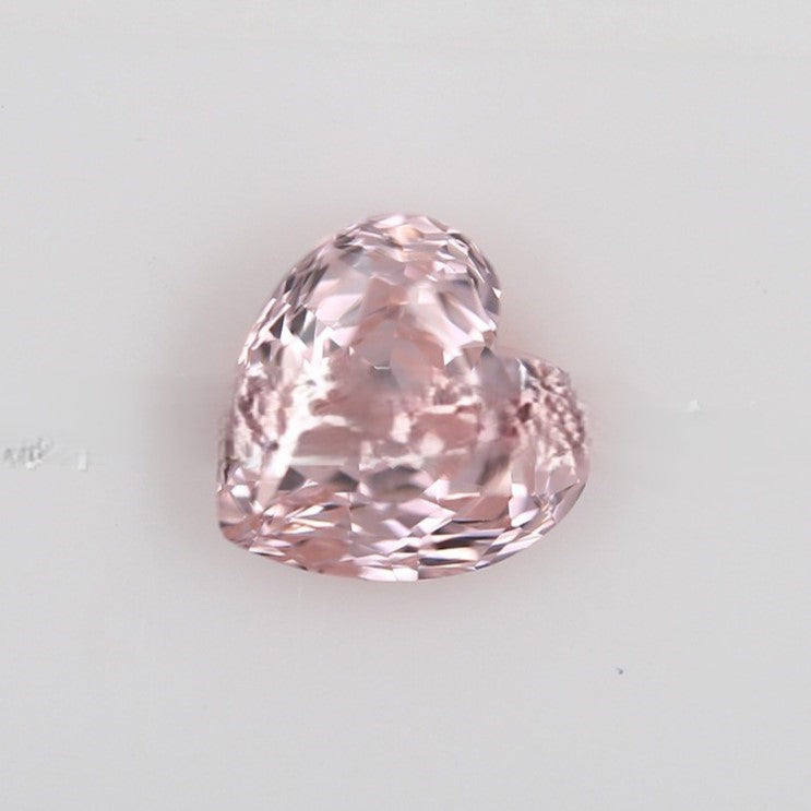 5A 6-8mm Heart Shape Rose Cut Loose CZ Stone - 2pcs