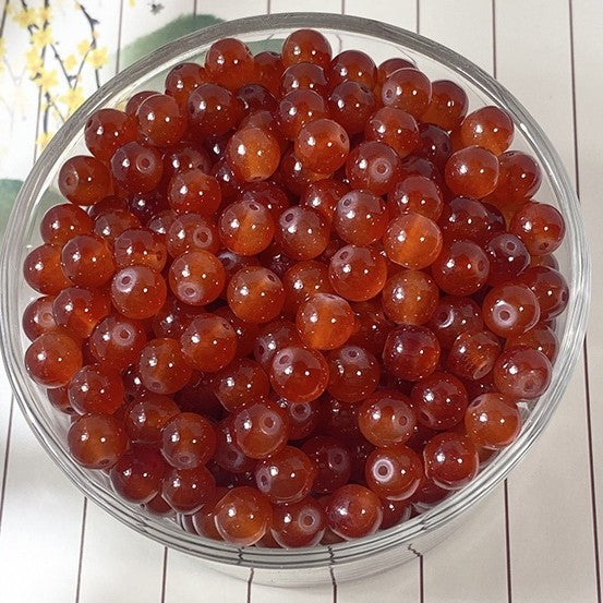 (200pcs)6/8/10/12mm Chalcedony Crystal Round Beads - Jade-like Series