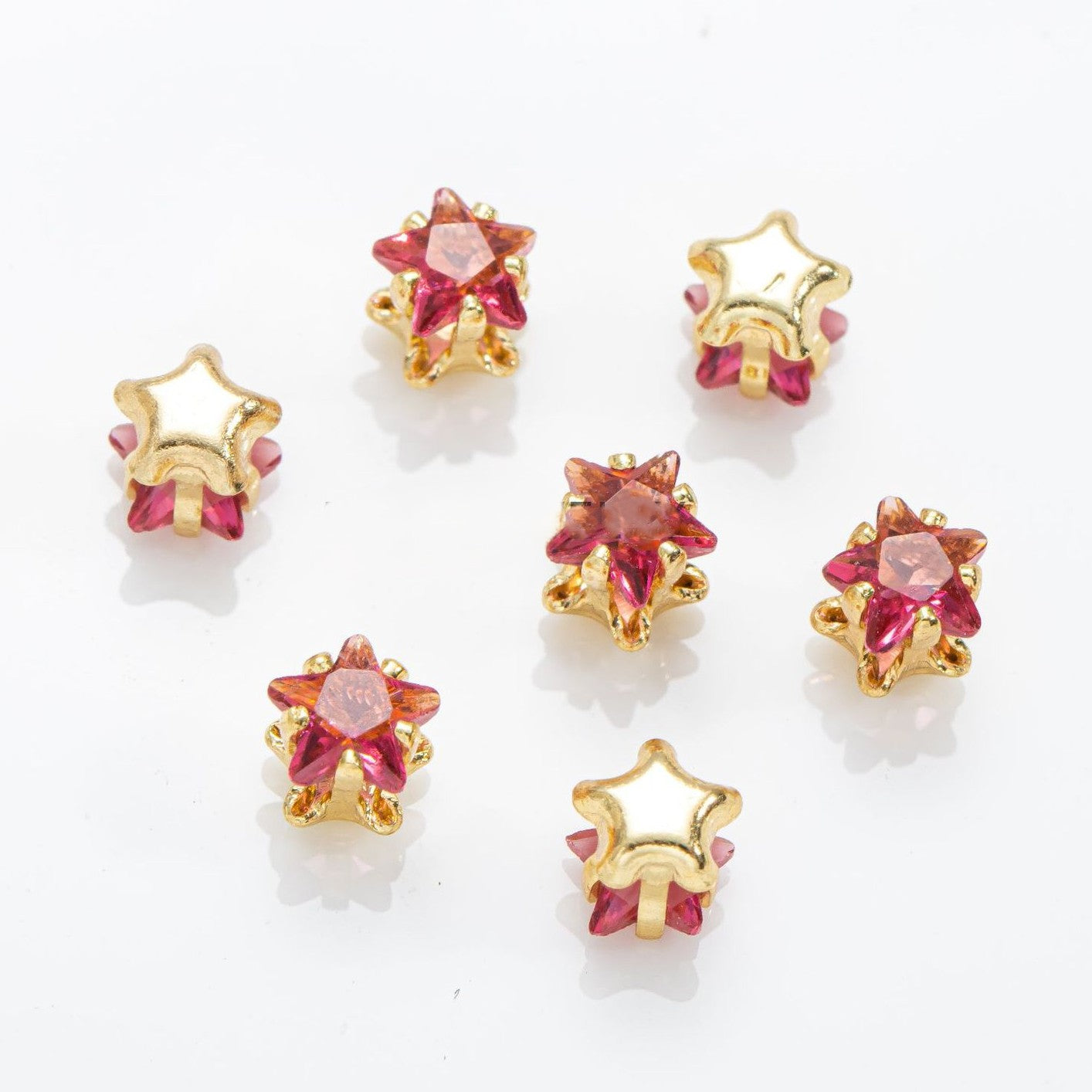 (50pcs)6mm Star Prong-Set CZ