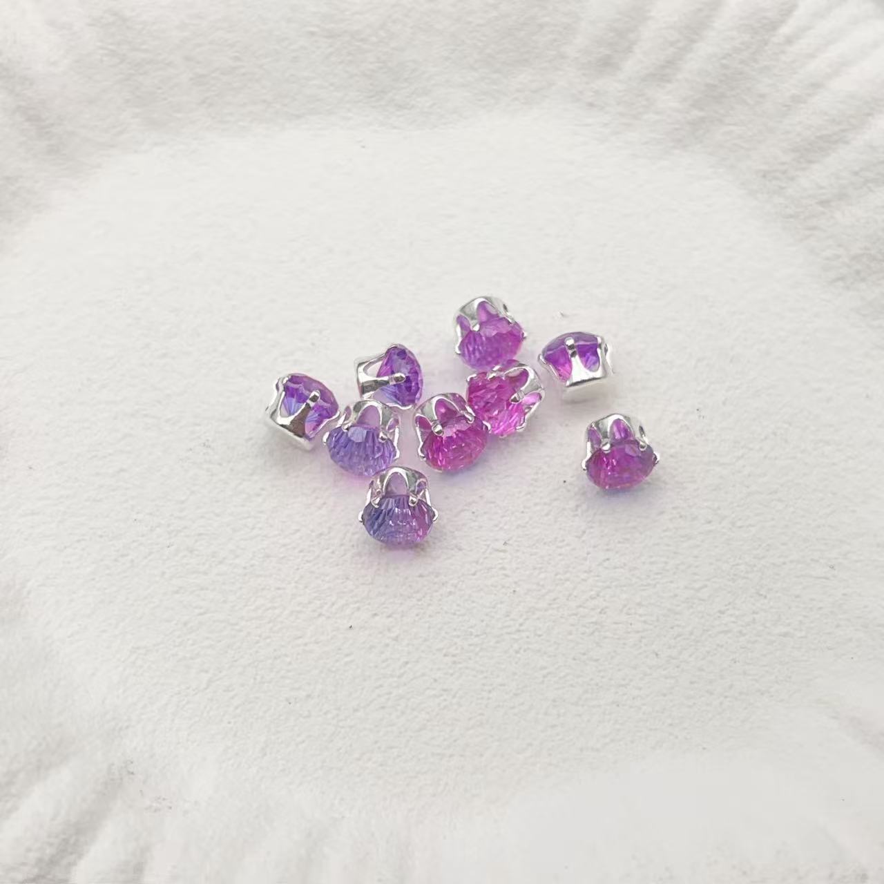 6mm Firework-Cut Prong Set CZ