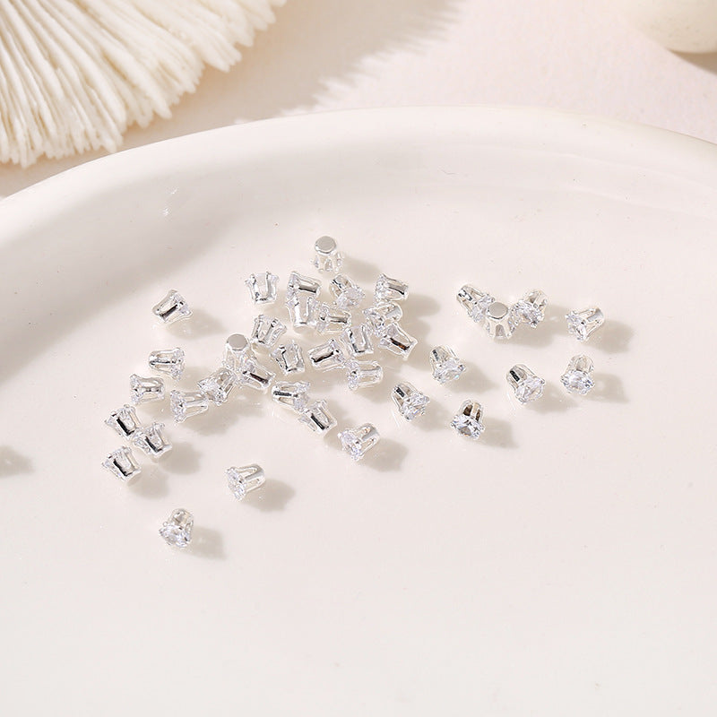 (100pcs)All Shape Geometric Zirconia Prong-Set CZ