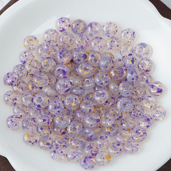 (100pcs)3x6mm Picasso Abacus Beads - Vintage Glass Seed Beads