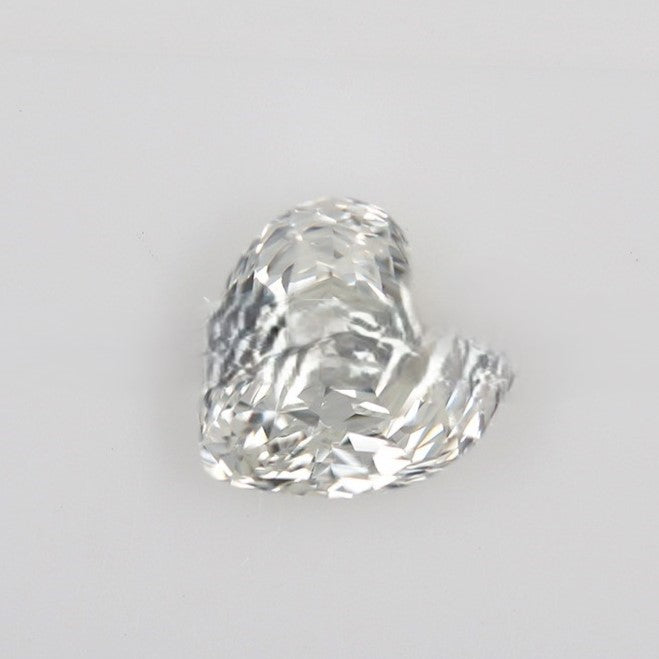 5A 6-8mm Heart Shape Rose Cut Loose CZ Stone - 2pcs