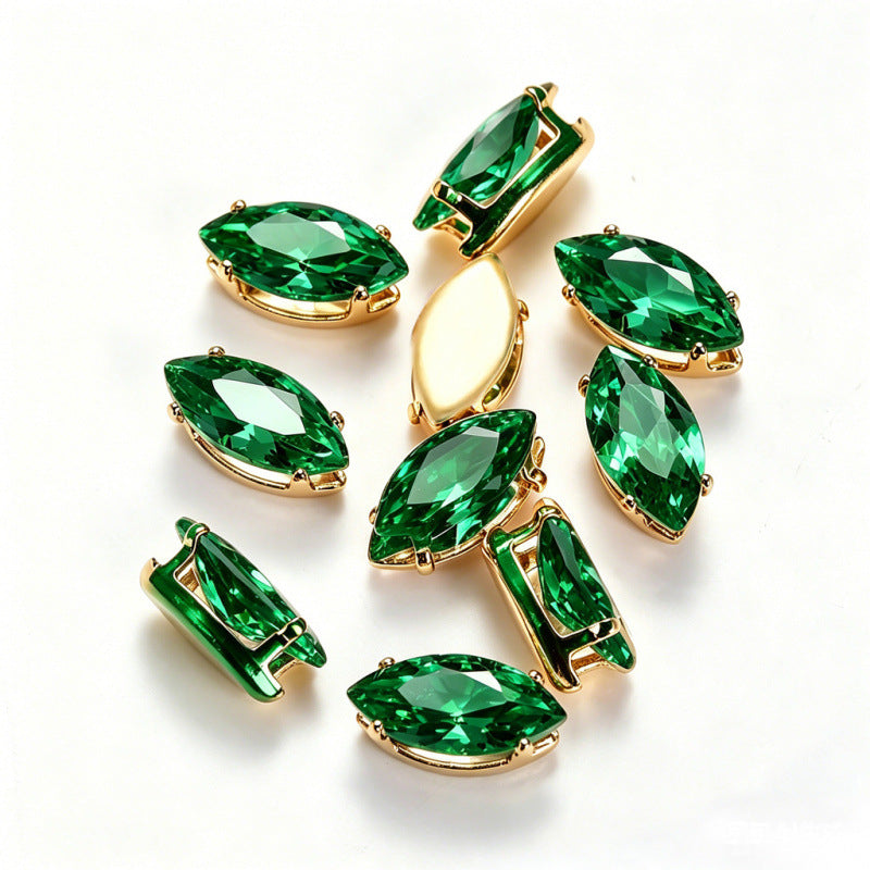 (50pcs)5x10mm 4-prong Marquise Prong-set CZs Zirconia