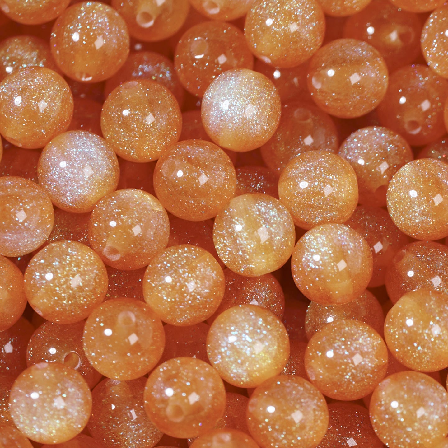 (50pcs)6/8/10/12/16/20mm Starry Mermaid Iridescent Resin Round Beads