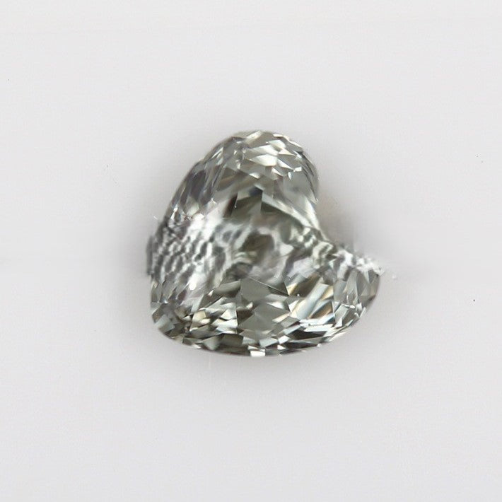 5A 6-8mm Heart Shape Rose Cut Loose CZ Stone - 2pcs