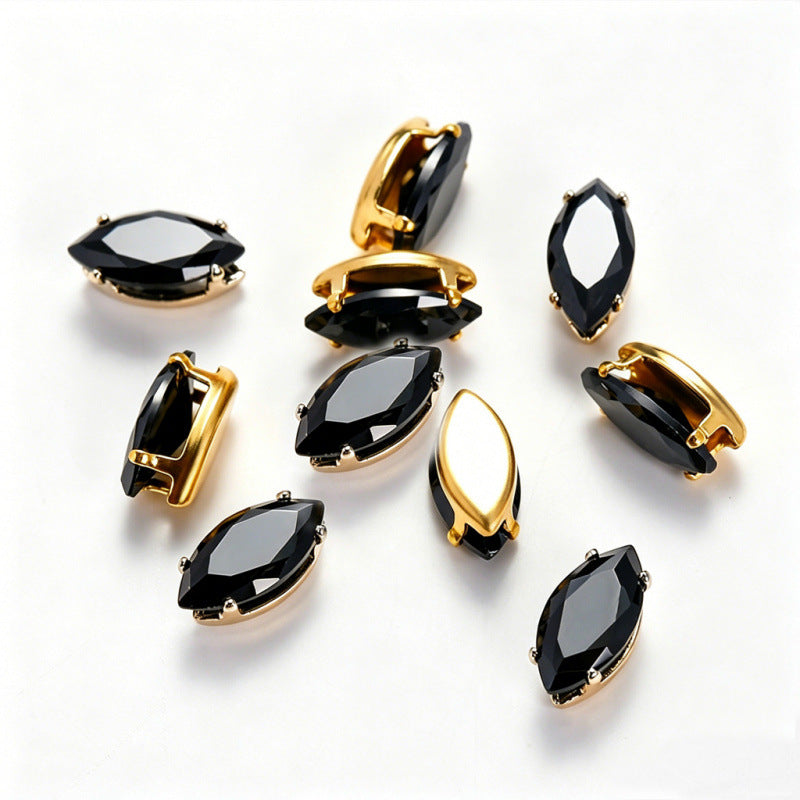 (50pcs)5x10mm 4-prong Marquise Prong-set CZs Zirconia