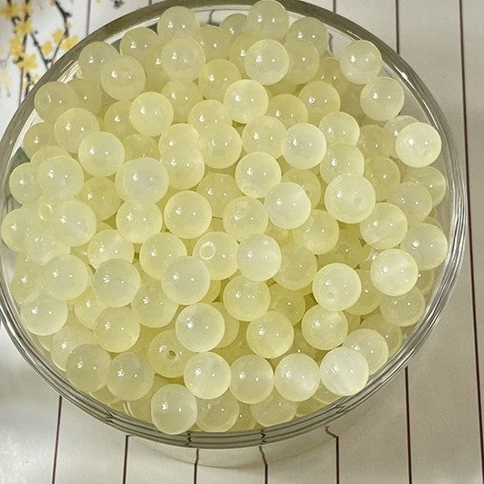 (200pcs)6/8/10/12mm Chalcedony Crystal Round Beads - Jade-like Series