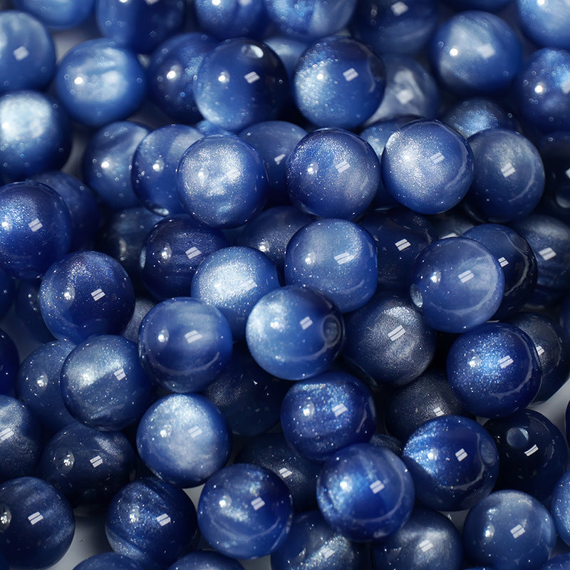(50pcs)8/10/12/16MM Cat Eye Resin Loose Beads