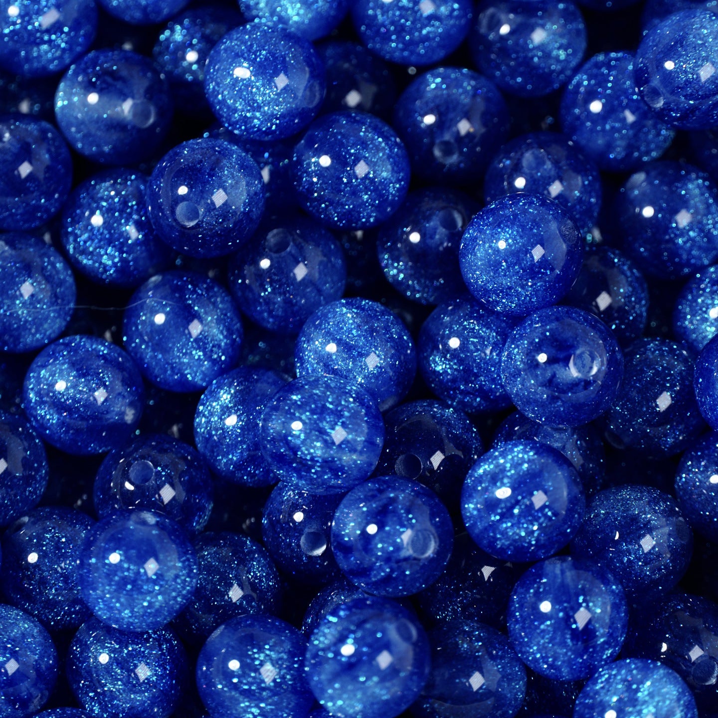 (50pcs)6/8/10/12/16/20mm Starry Mermaid Iridescent Resin Round Beads