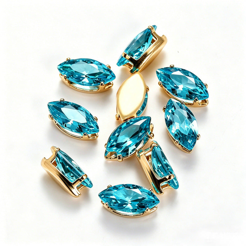 (50pcs)5x10mm 4-prong Marquise Prong-set CZs Zirconia