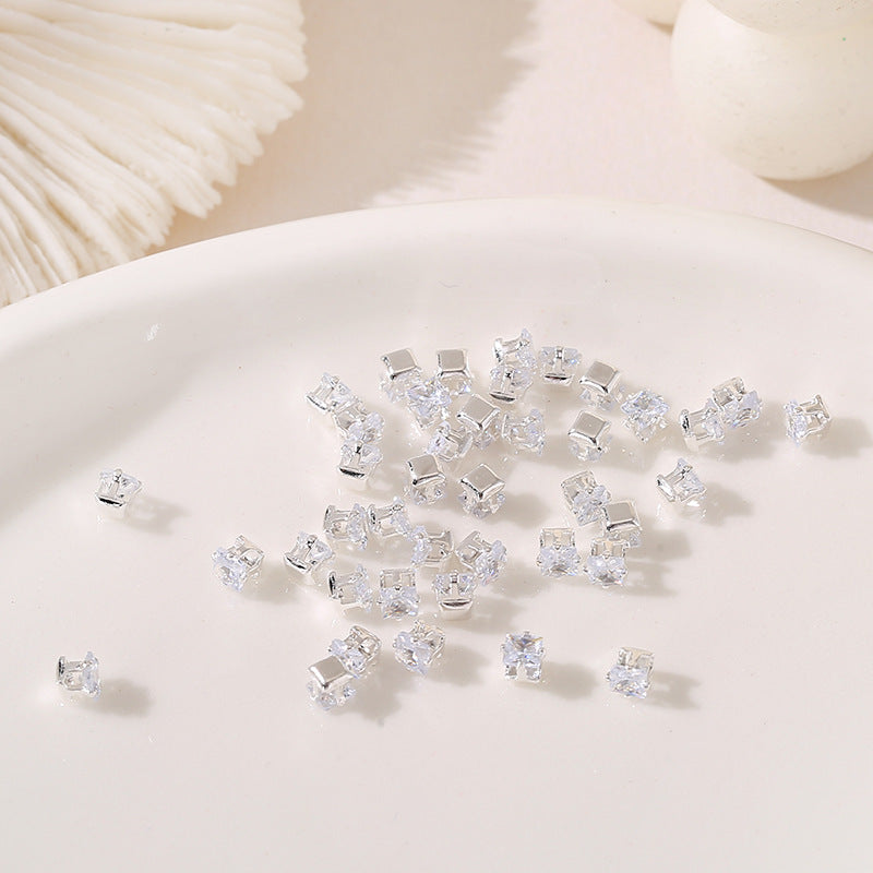 (100pcs)All Shape Geometric Zirconia Prong-Set CZ