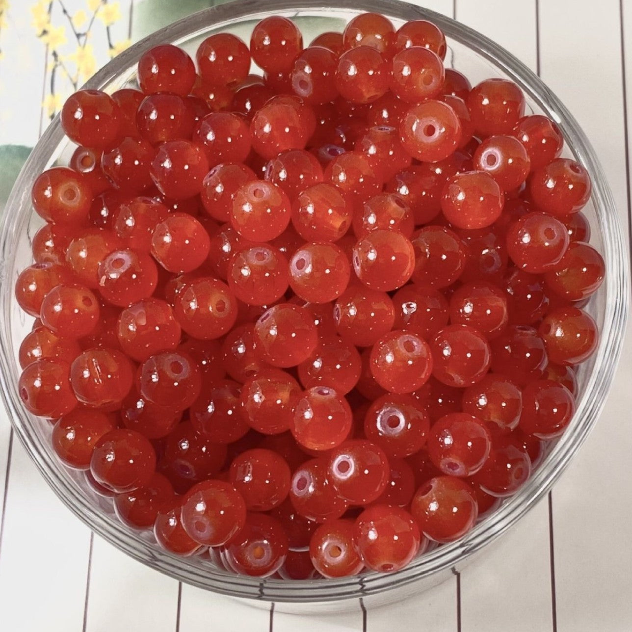 (200pcs)6/8/10/12mm Chalcedony Crystal Round Beads - Jade-like Series