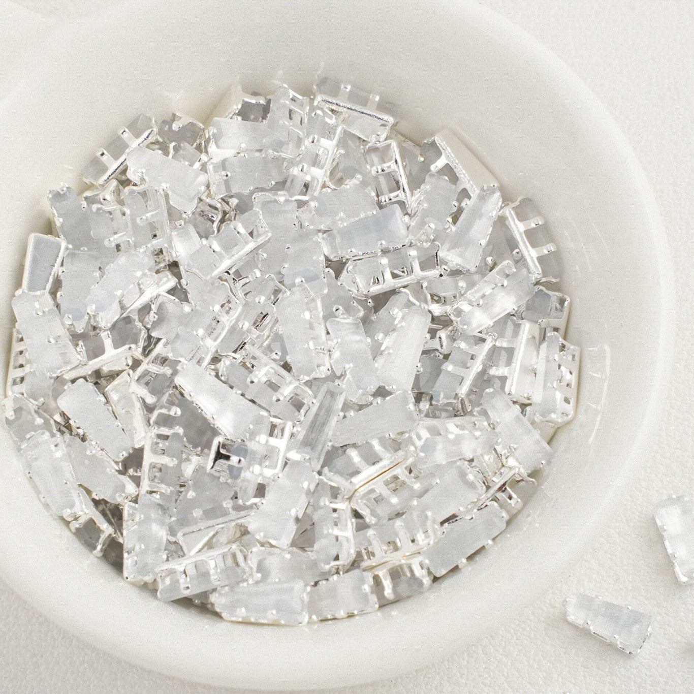 (30pcs)3.5x7.5MM Trapezoid Prong-Set CZ Stones