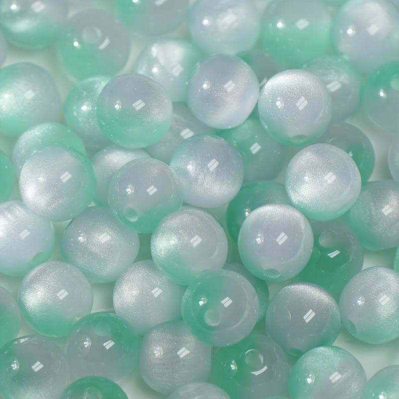 (50pcs)8/10/12/16MM Cat Eye Resin Loose Beads