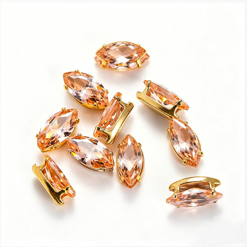 (50pcs)5x10mm 4-prong Marquise Prong-set CZs Zirconia