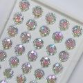 5A 6-8mm Octagonal Coated Sandwich Rose Cut Loose CZ Stone - 2pcs
