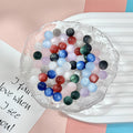 (100pcs)8mm Matte Resin Cat's Eye Round Beads ¨C Frosted Candy Series