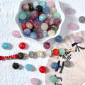 (50pcs)8x11mm Gilded Resin Apple Beads ¨C Gradient Paint Effect