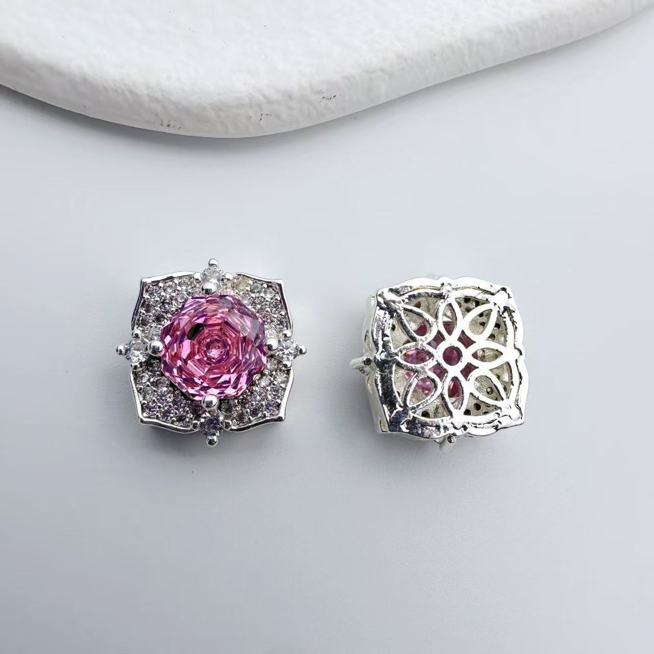 Rose Cut Square Zircon Spacer