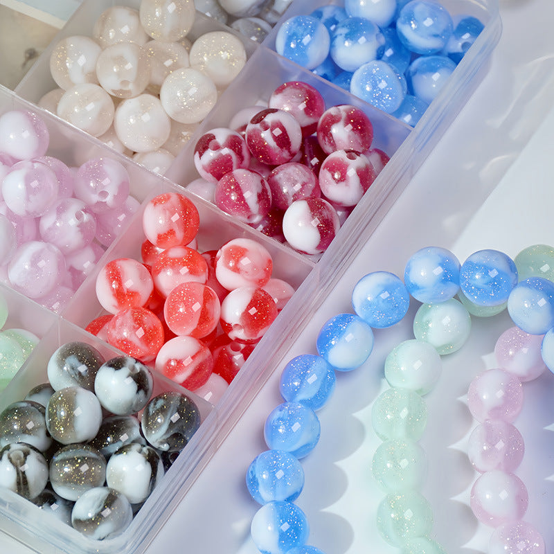 (50pcs)10mm Resin Round Beads - Sugary Glutinous Series