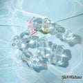 (50pcs)White Crystal Imitation Double-Pointed Irregular Glass Beads