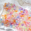 (50pcs)8-16mm Tri-Color Goldstone Light-Sensitive Resin Round Beads