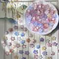 (50pcs)10mm 3D Sakura Flower Glass Beads