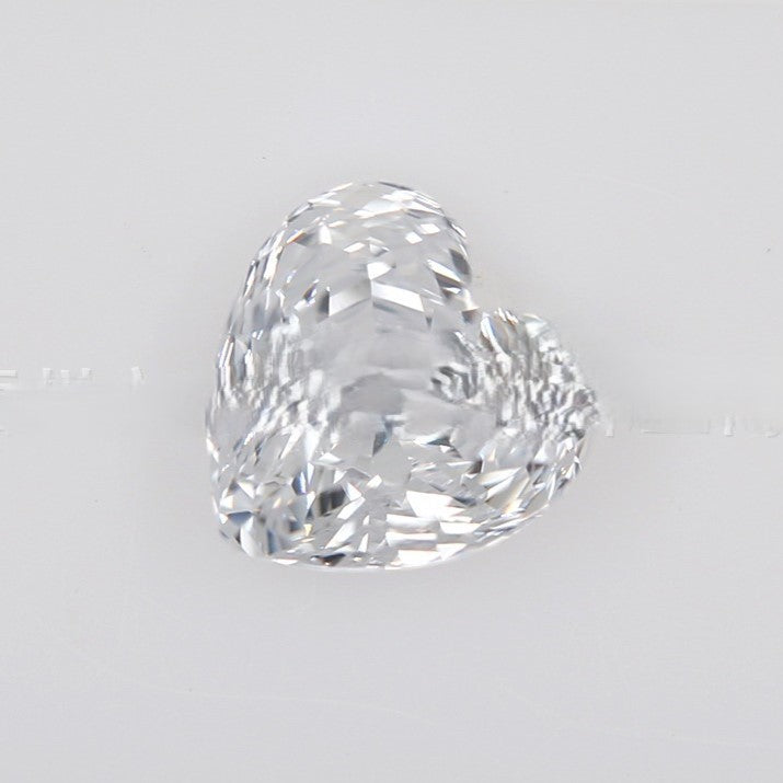 5A 6-8mm Heart Shape Rose Cut Loose CZ Stone - 2pcs