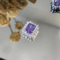 (2pcs)Paved Rectangle CZ Spacer Beads with Multiple Hole