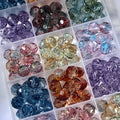 (50pcs)10mm Glass Crystal Irregular Round Beads