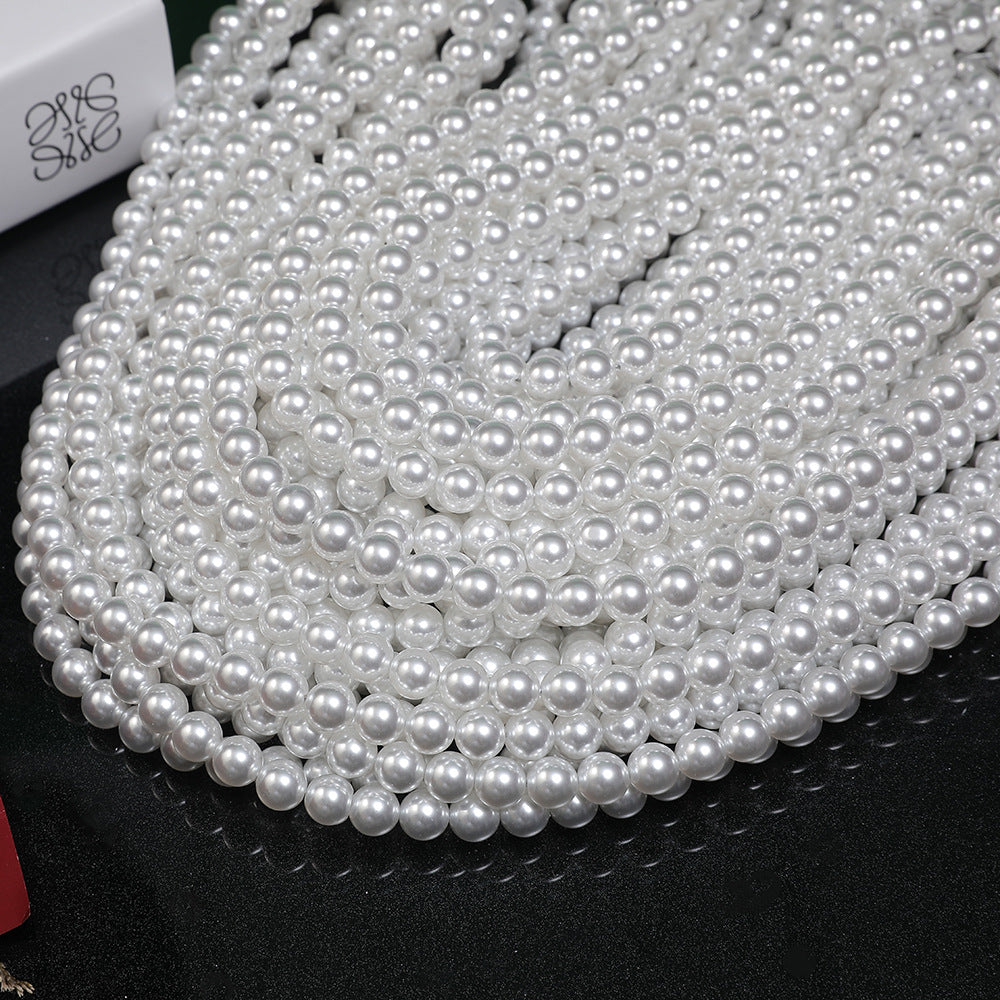 40cm Crystal Round Pearls, Full-Drilled Beads, 2-14mm, Swarovski Color