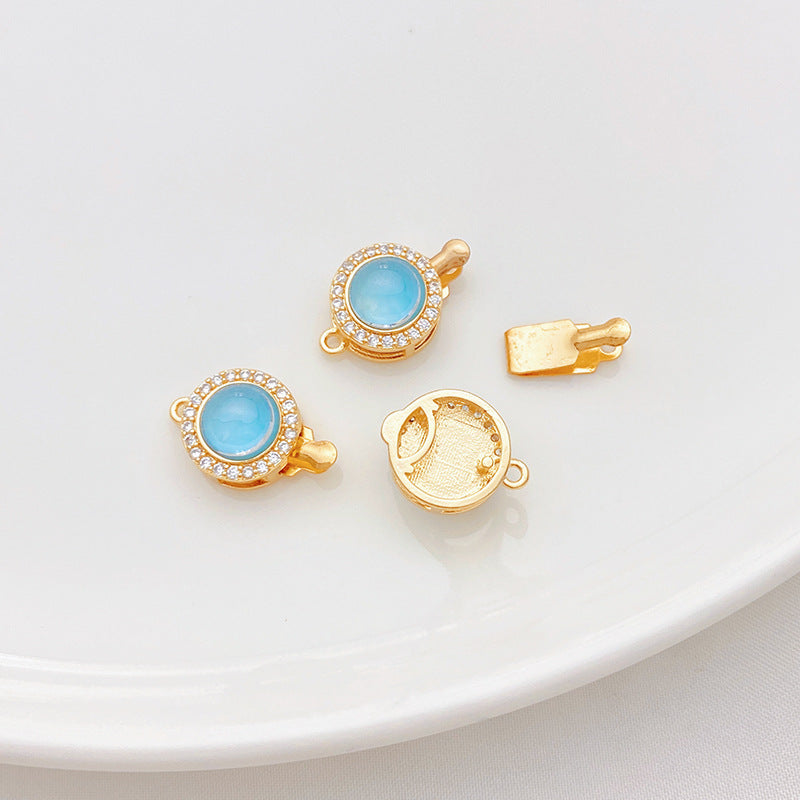 Single/Double Row Blue CZ Connector/Closure