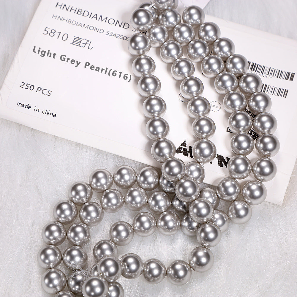 40cm Crystal Round Pearls, Full-Drilled Beads, 3-16mm, Swarovski Color