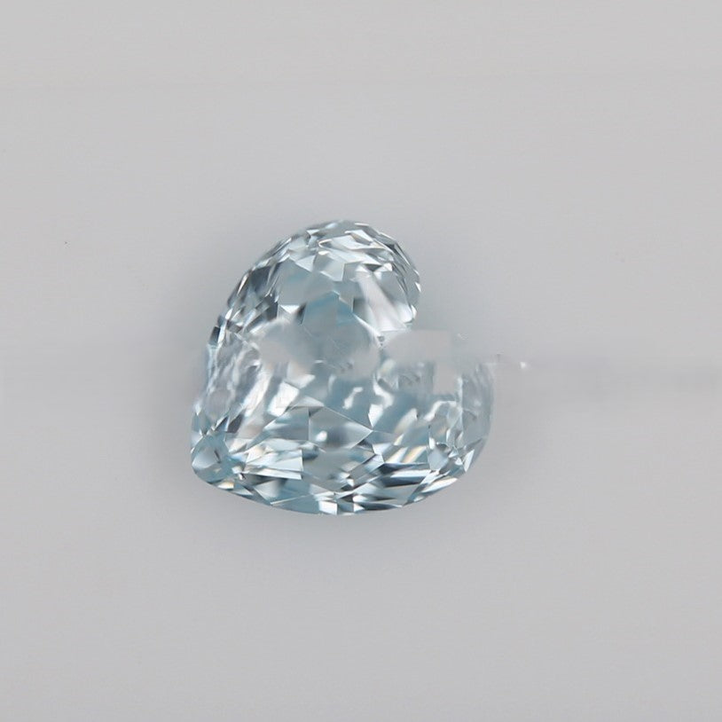 5A 6-8mm Heart Shape Rose Cut Loose CZ Stone - 2pcs