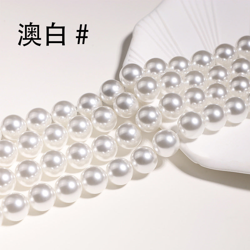 40cm Crystal Round Pearls, Full-Drilled Beads, 3-16mm, Swarovski Color