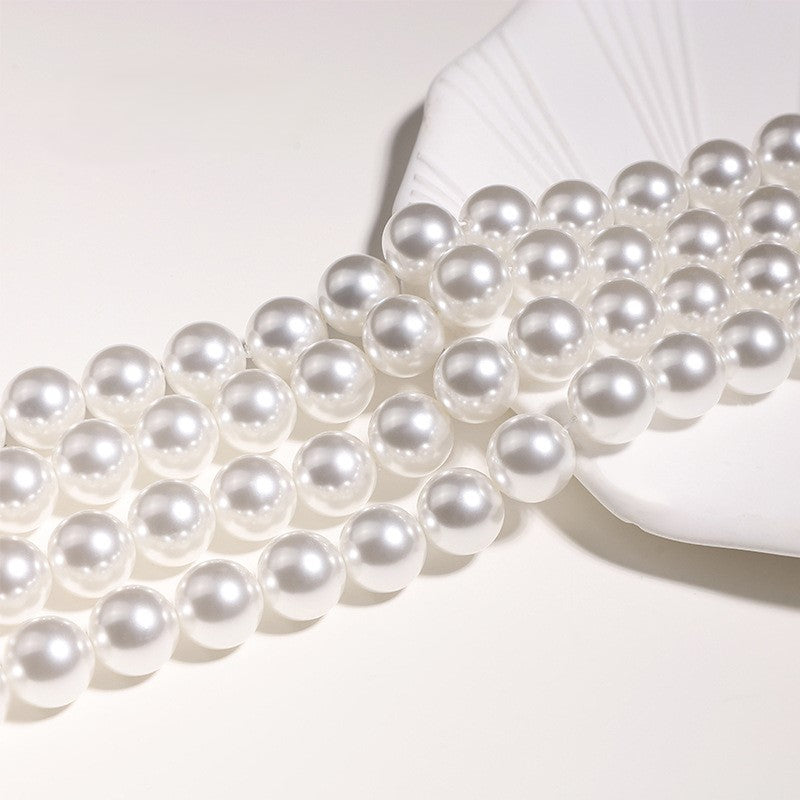 40cm Crystal Round Pearls, Full-Drilled Beads, 3-16mm, Swarovski Color