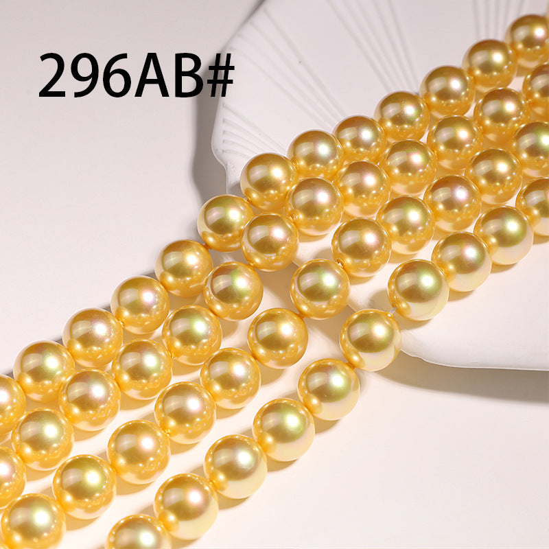 40cm Iridescent Crystal Round Pearls, Full-Drilled Beads, 2-16mm