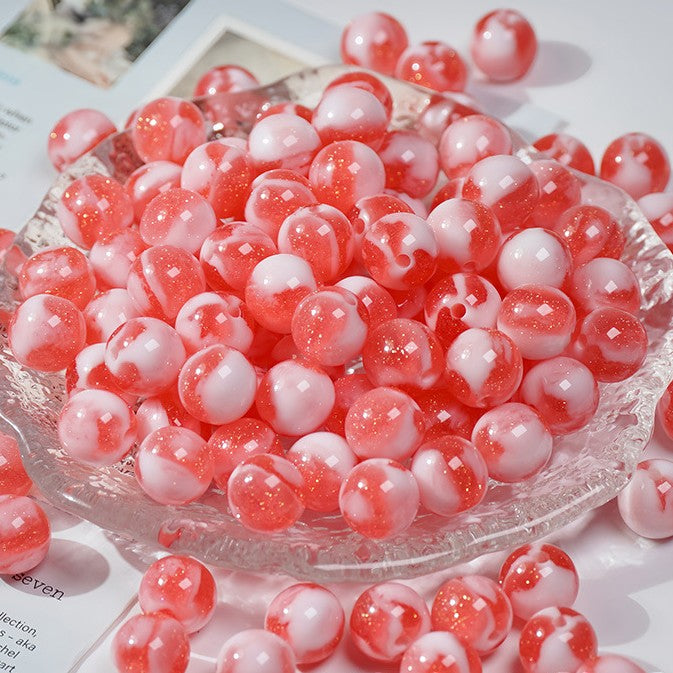 (50pcs)10mm Resin Round Beads - Sugary Glutinous Series