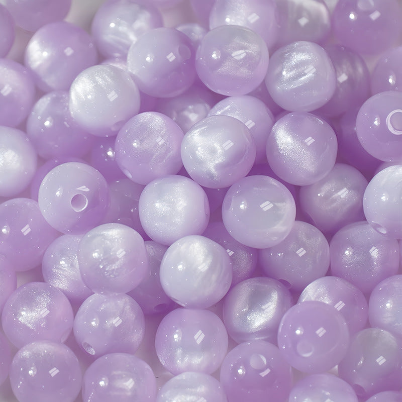(50pcs)8/10/12/16MM Cat Eye Resin Loose Beads