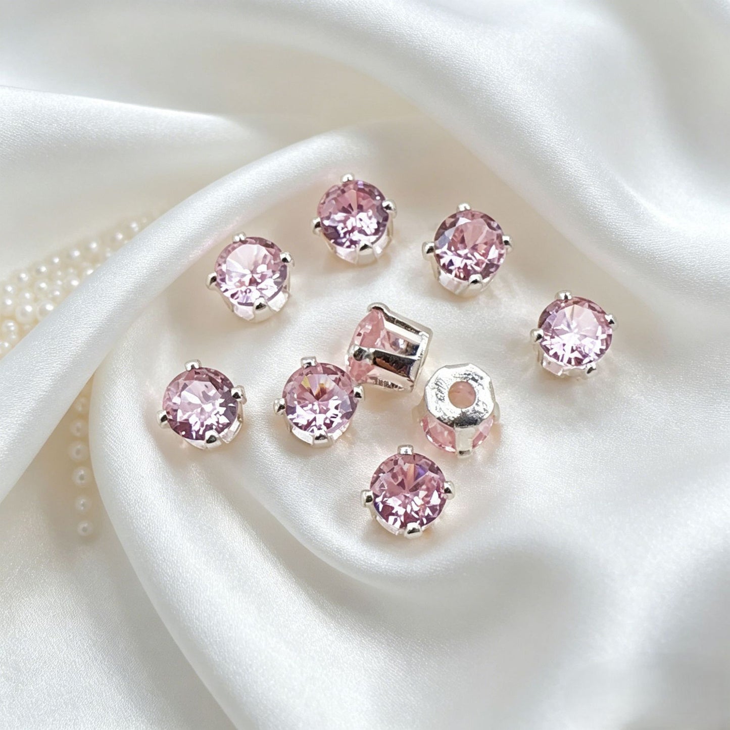 3mm 4-prong Round Prong-set Zircons