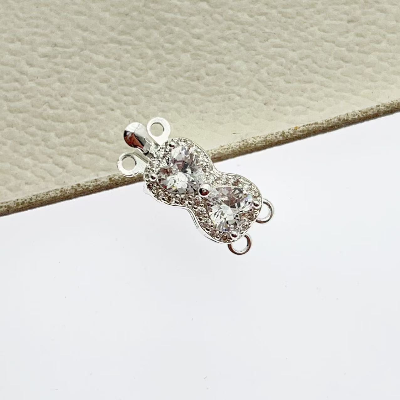 Peanut CZ Closure with Double Row