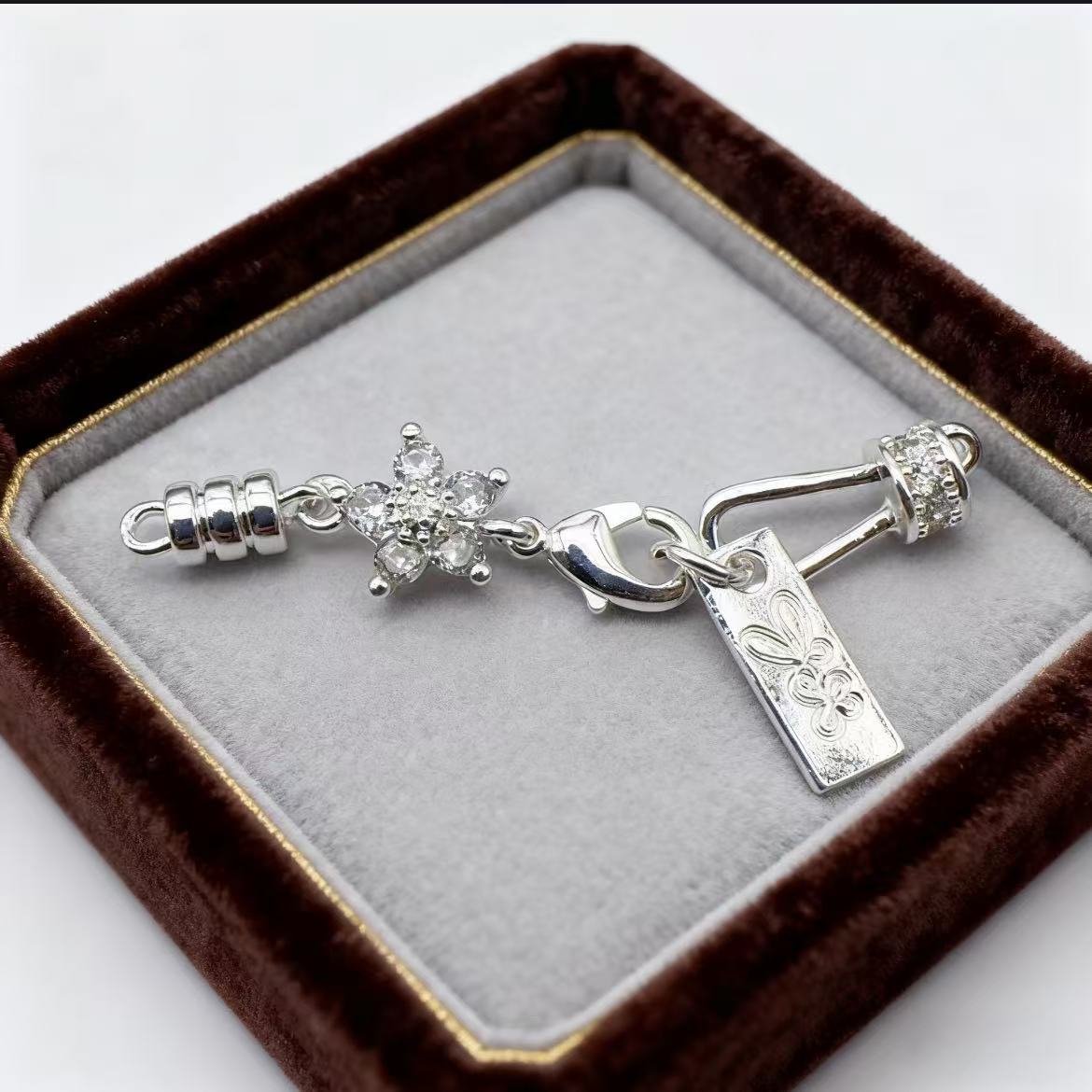 Lobster End Clasp with Zirconia Stones